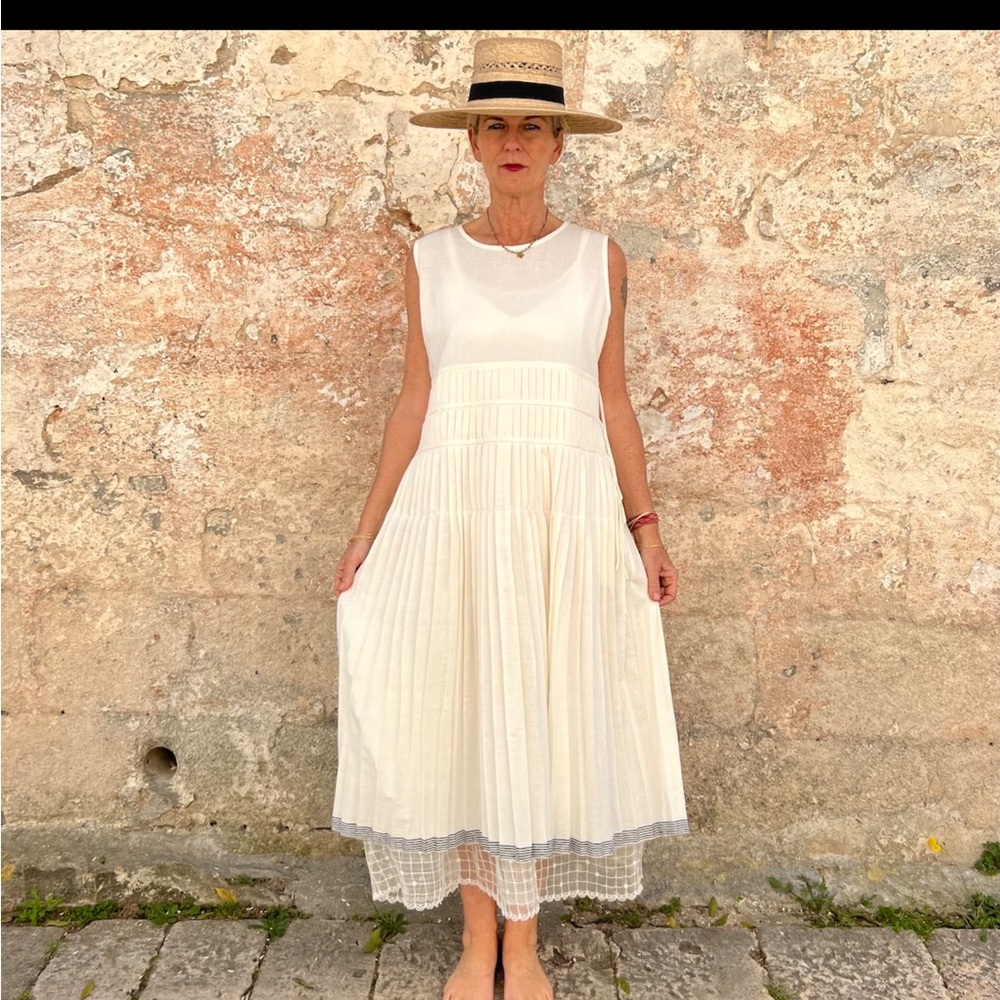 Runaway Bicycle Pleated Dress N.30